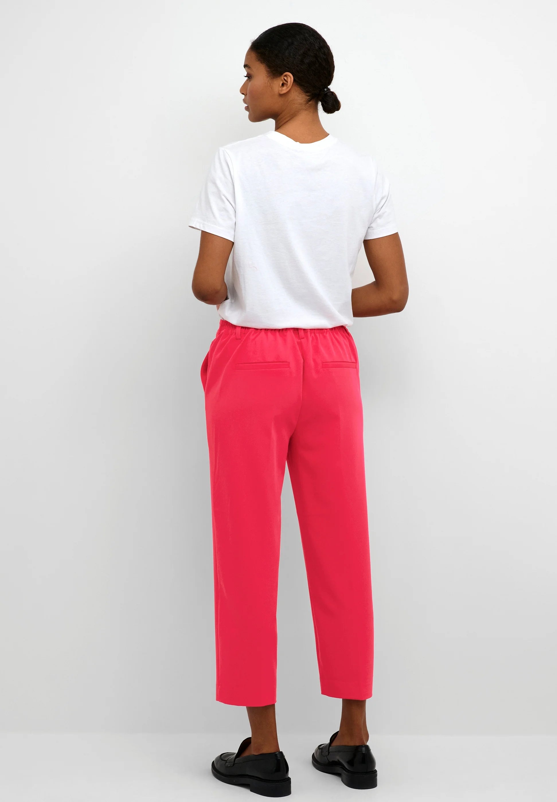 Kaffe KASAKURA HW CROPPED - Trousers - virtual pink