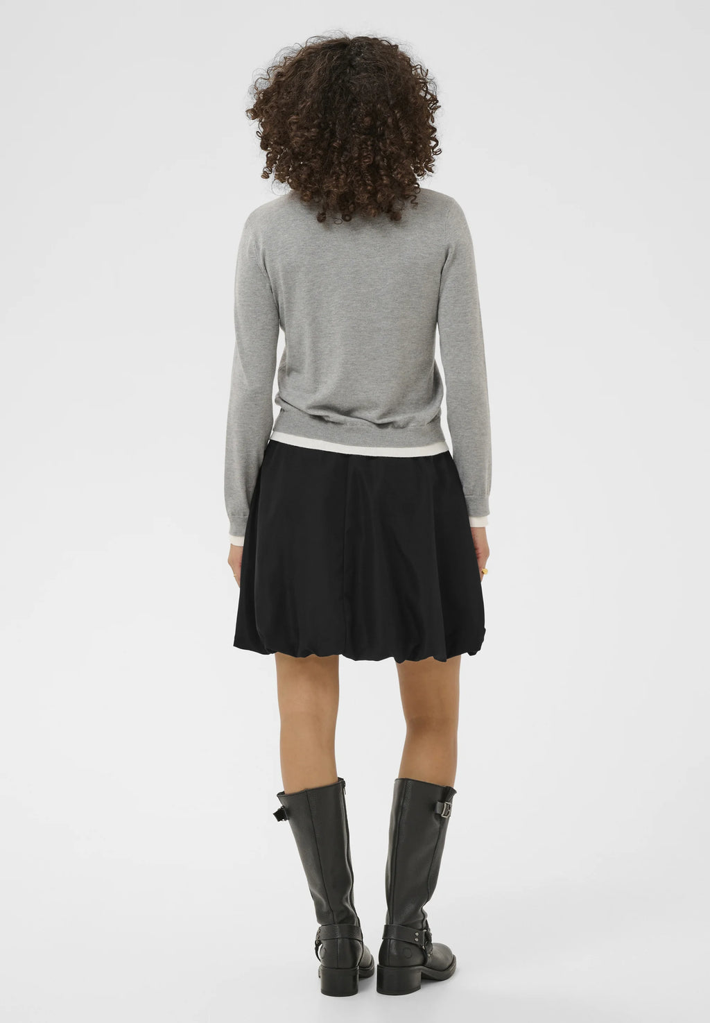 Kaffe KAKIRSTEN - Puffball skirt - black deep
