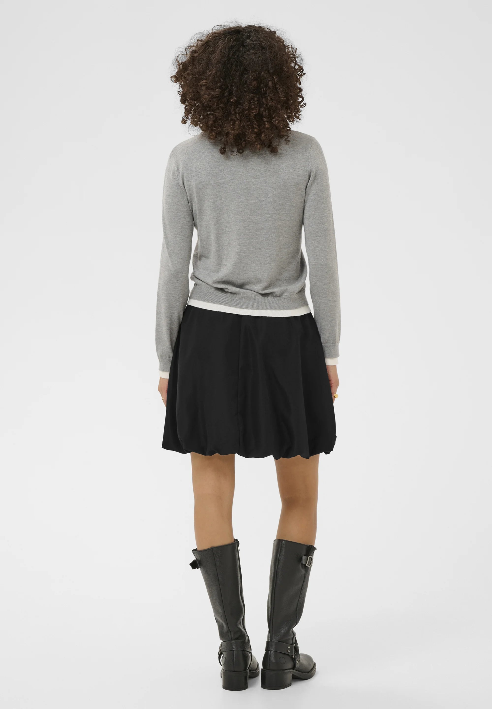 Kaffe KAKIRSTEN - Puffball skirt - black deep