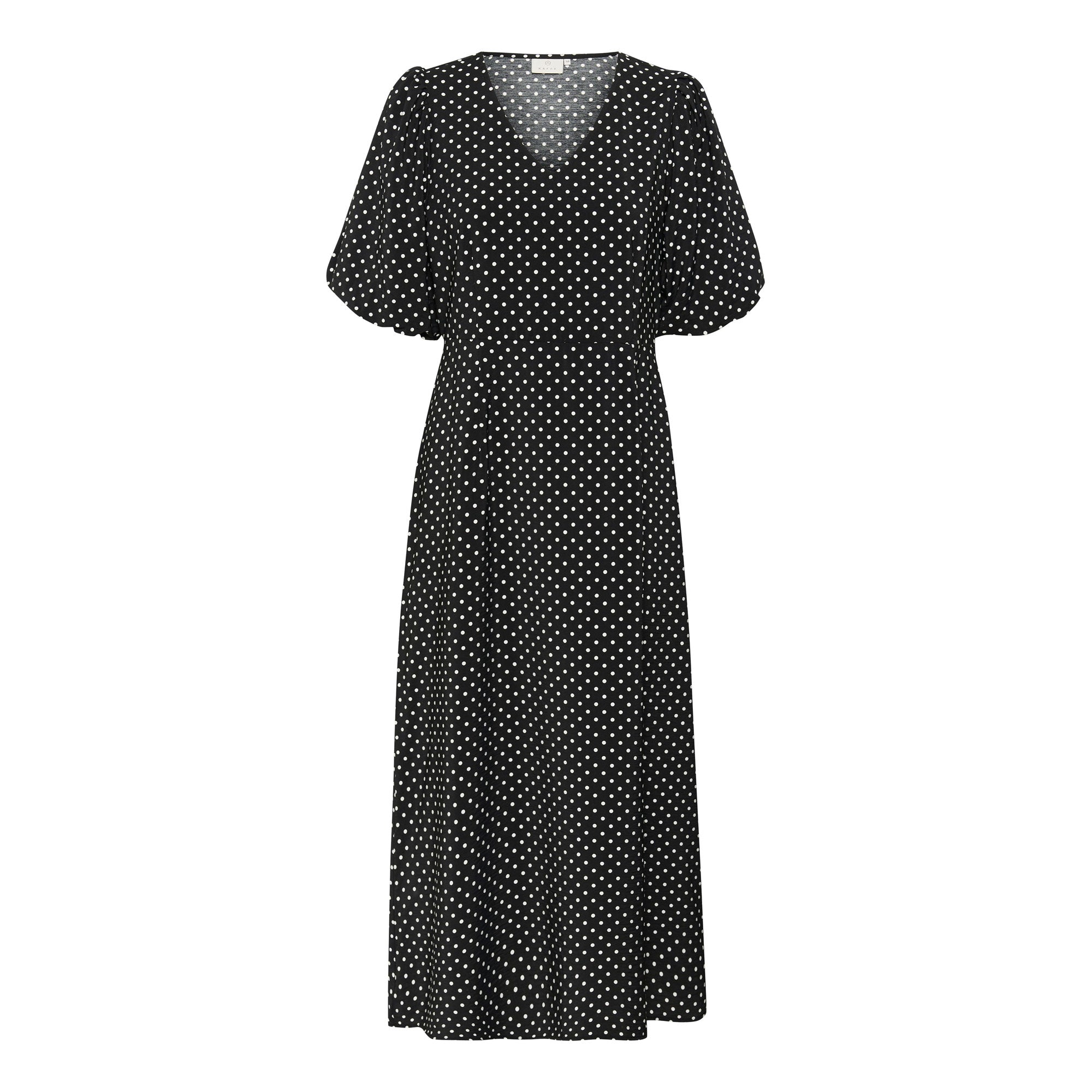 KAFFE Gwen Polka Dot Flared Dress