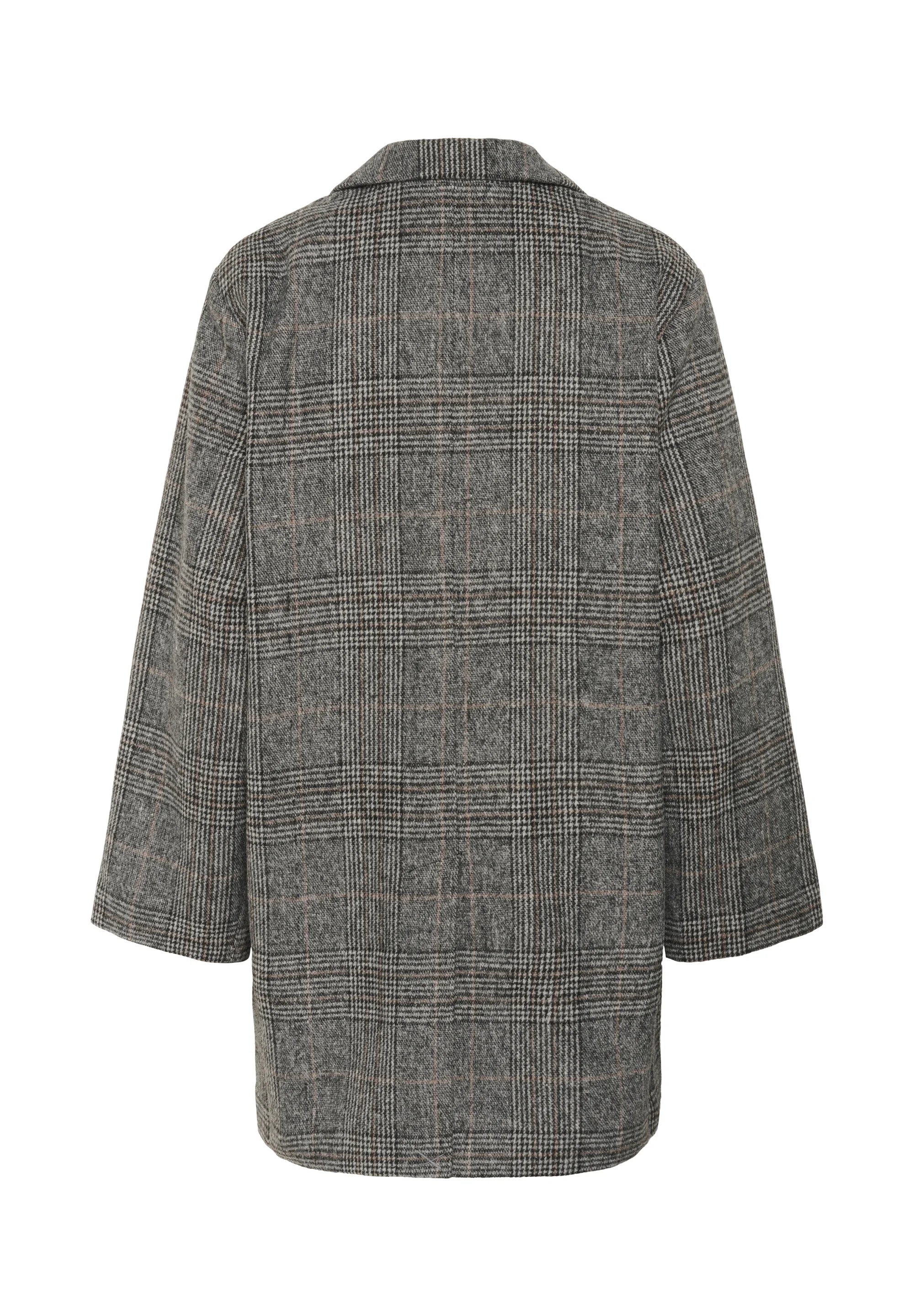 Kaffe CHECKED - Classic coat - grey prince of wales check