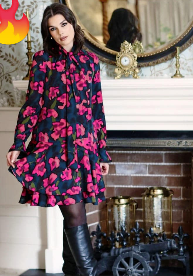rant and rave magenta swing dress