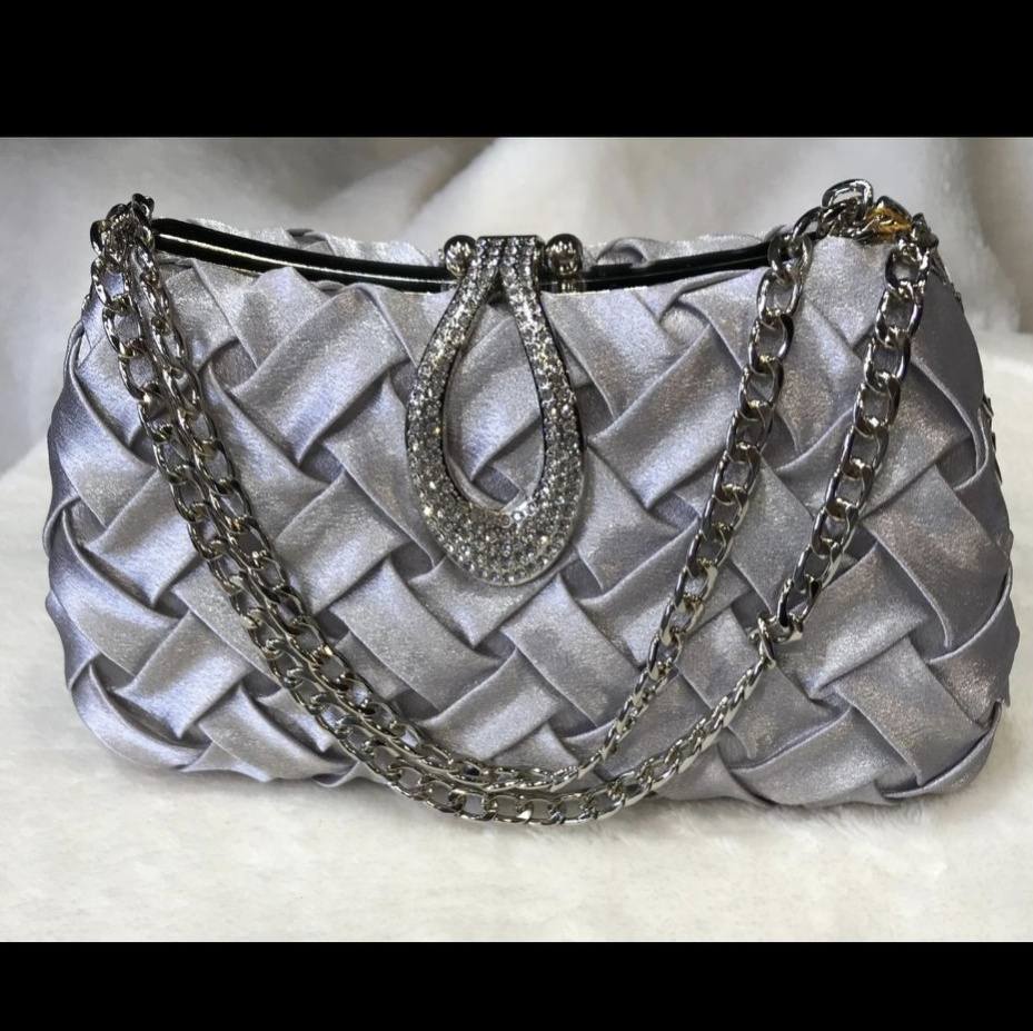 silver clutch/handbag
