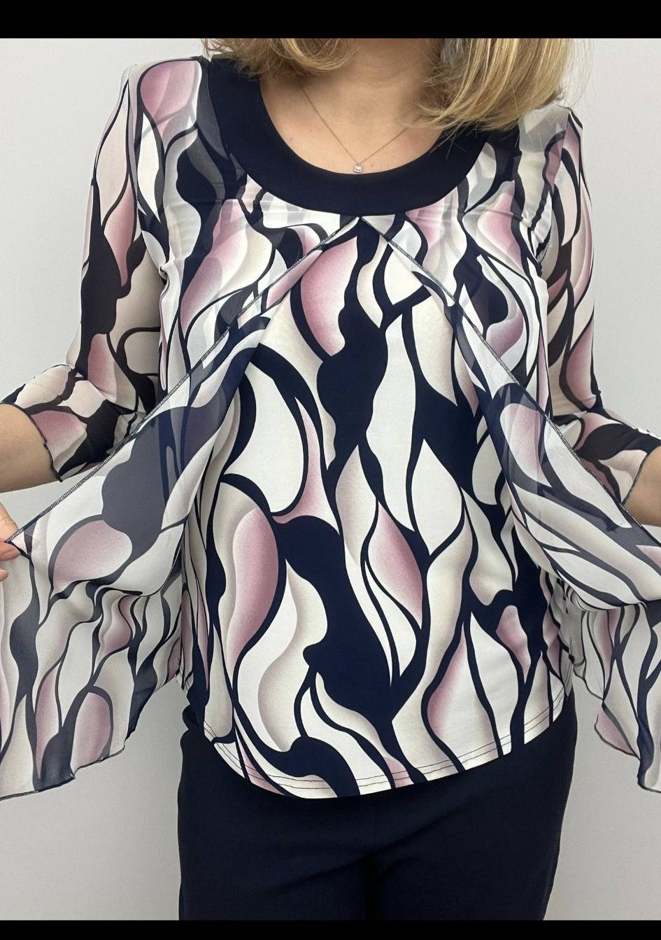 style direct black/pink blouse