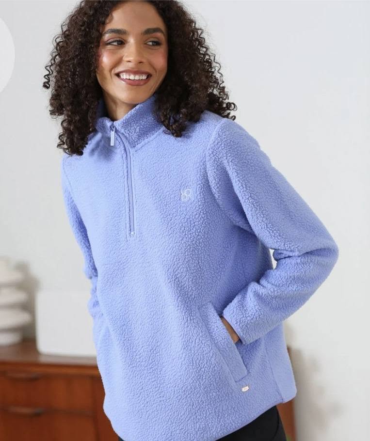 Relax & Renew Angie Half Zip Blue