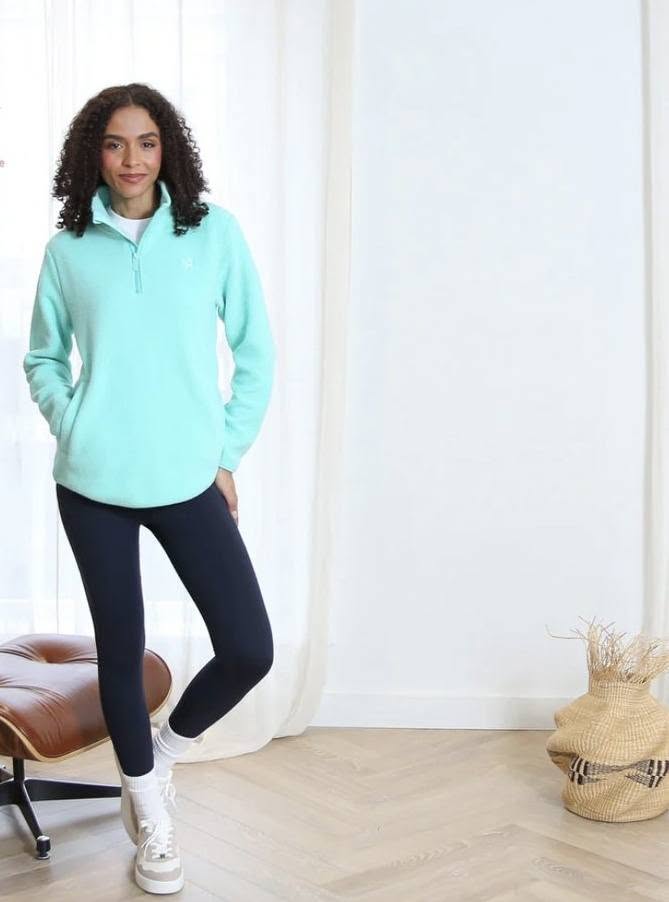 Relax & Renew Angie Half Zip Turquoise