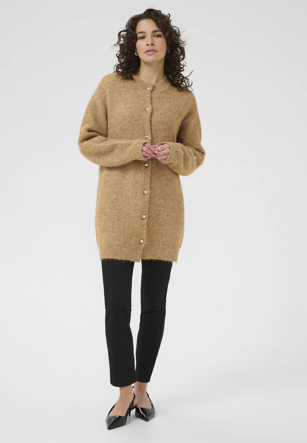Kaffe TRUDY - Cardigan - toasted coconut melange