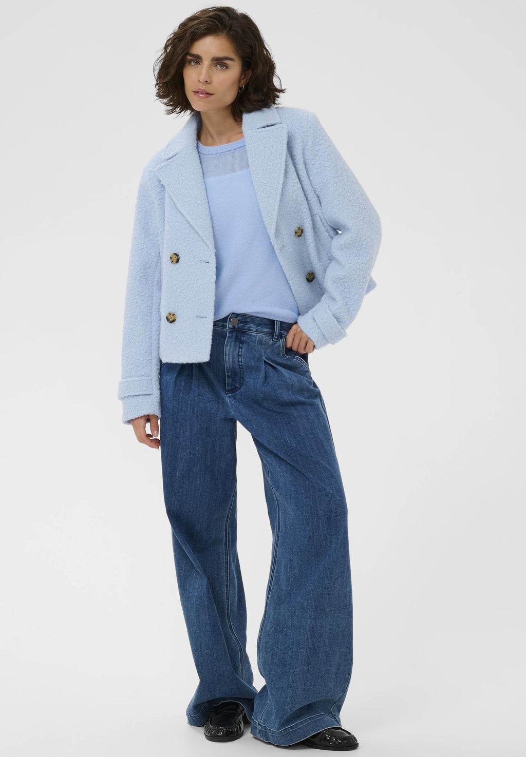 Kaffe KAANNE - Short coat - powder blue