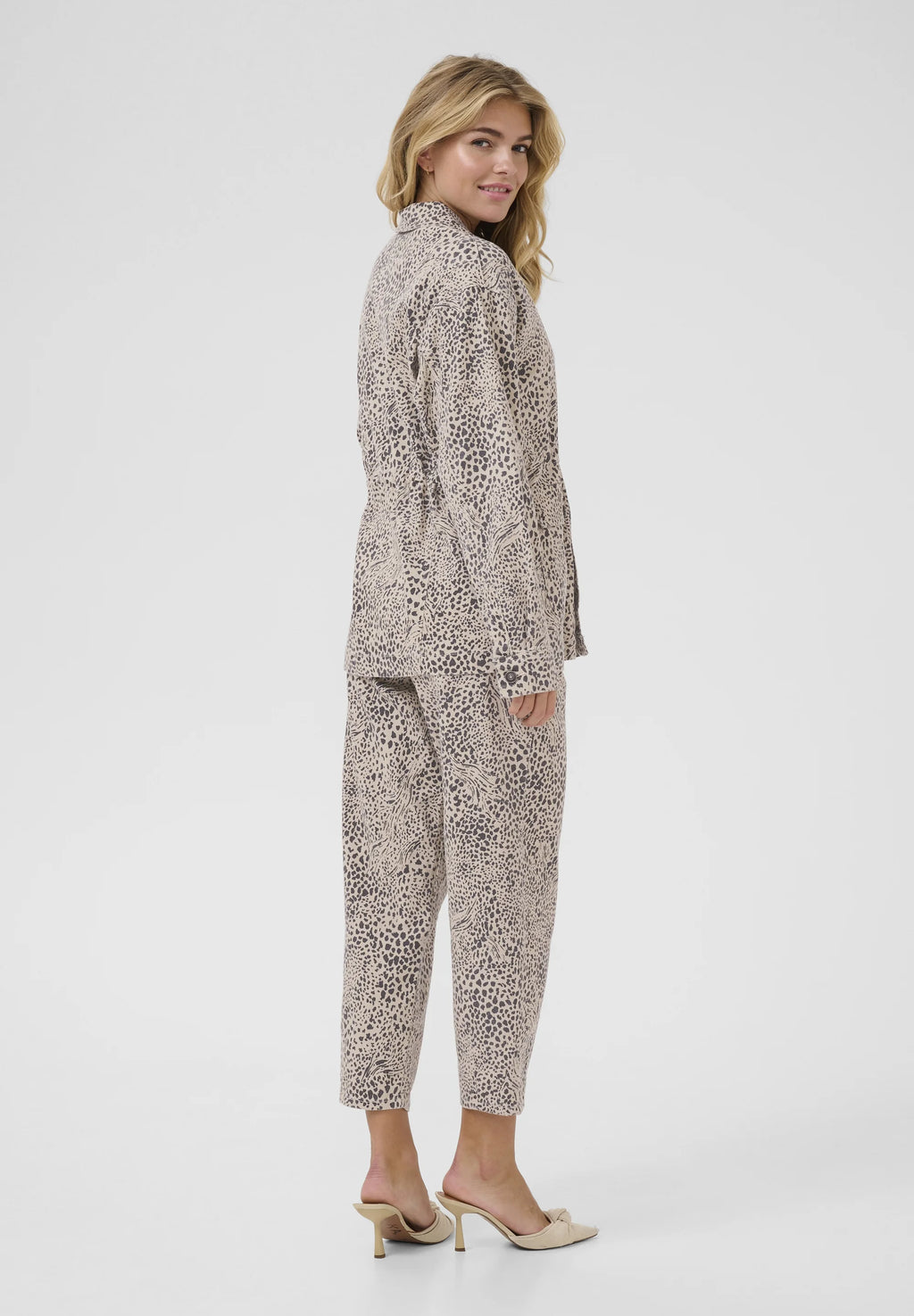Kaffe KALISA - Denim jacket - abstract leopard
