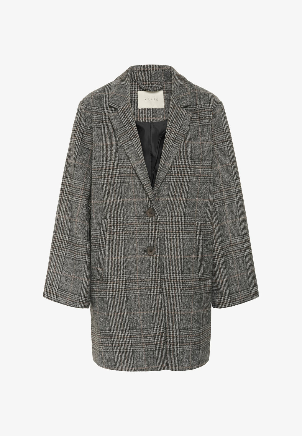 Kaffe CHECKED - Classic coat - grey prince of wales check