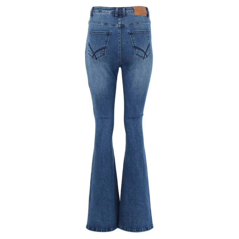 Rant & Rave Fiona Flare Jean Retro Blue