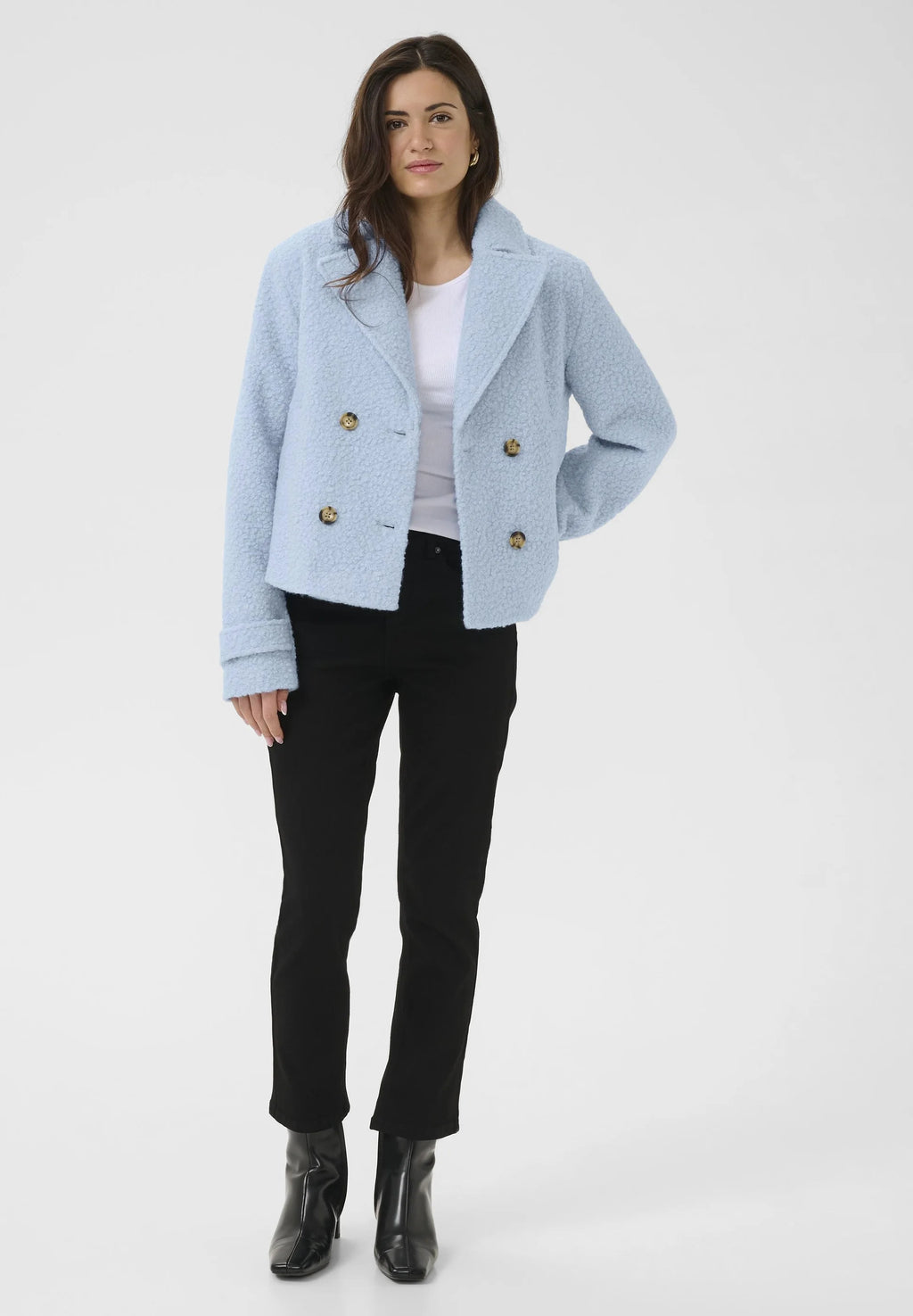 Kaffe KAANNE - Short coat - powder blue