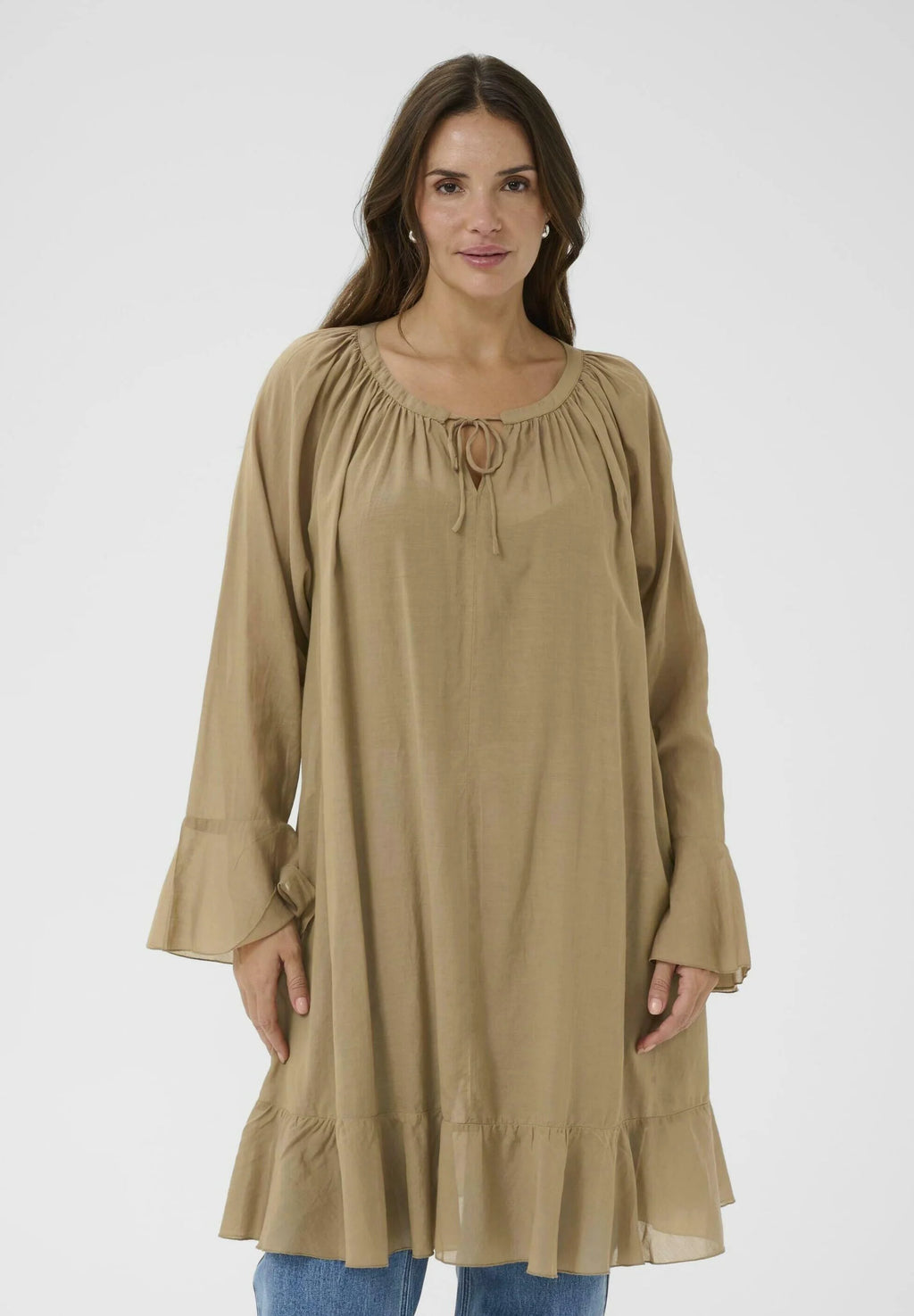 Kaffe KCFLORI - Day dress - petrified oak