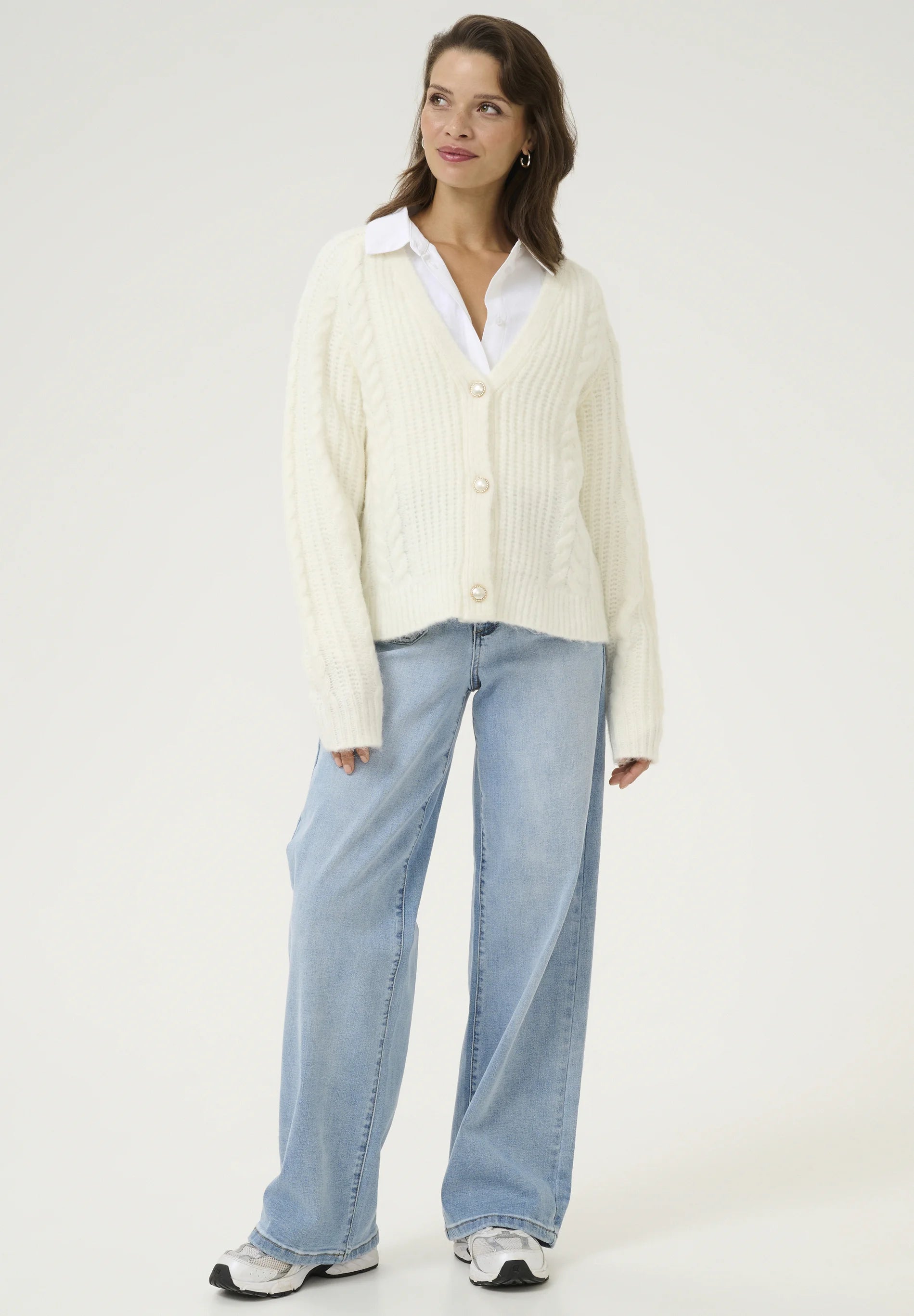 Kaffe KASMILLA - Cardigan - chalk