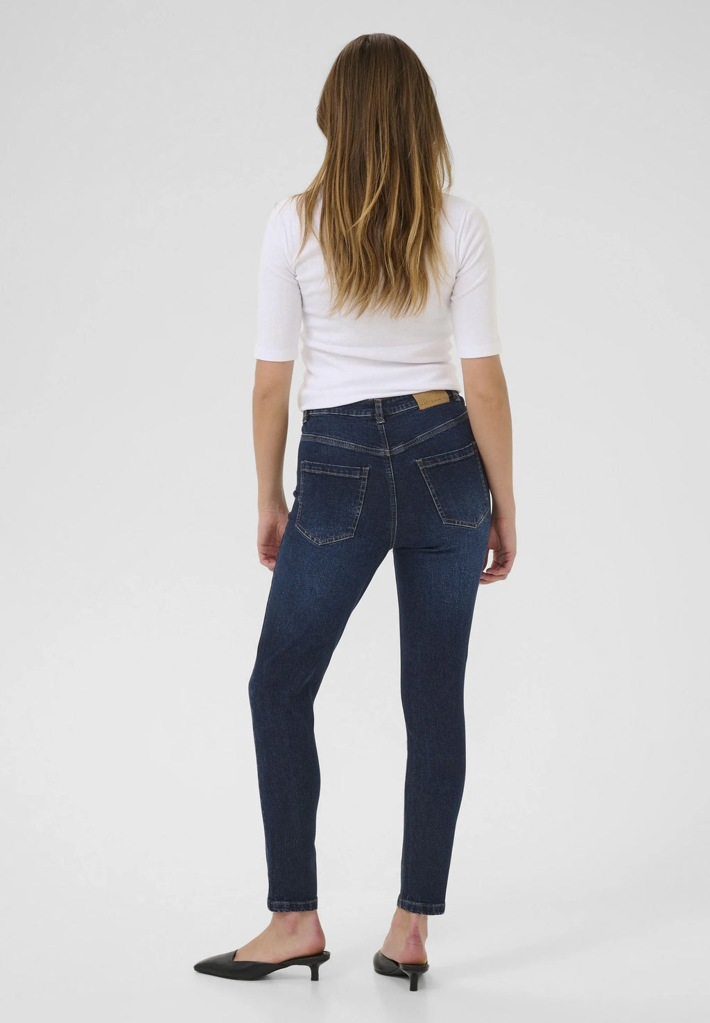 Kaffe KAWILLOW HW SLIM FIT - Slim fit jeans - dark blue denim