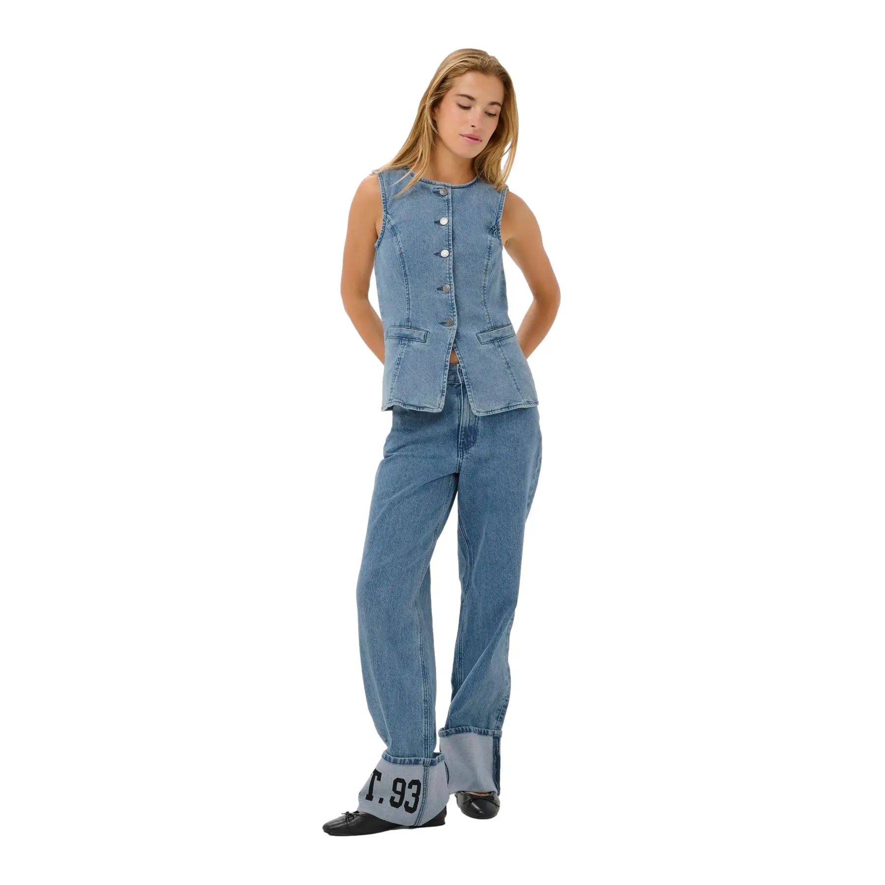 KAFFE Women's Denim Gilet KAVallis