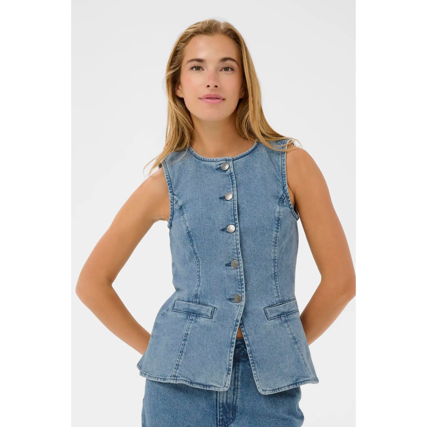 KAFFE Women's Denim Gilet KAVallis